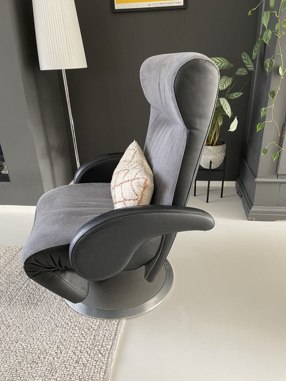 Bequemer Liegesessel – Verstellbarer relaxsessel, Leather, Metal (photo 9 of 9)