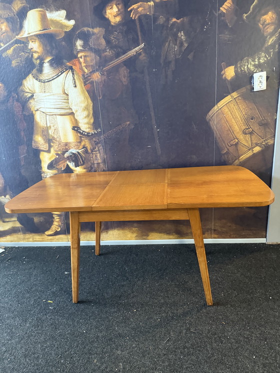 Image 1 of Vintage 1960s extendable teak veneer dining table