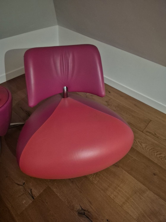 Image 1 of Leo Lux set 2 stoelen met krukje/tafeltje 