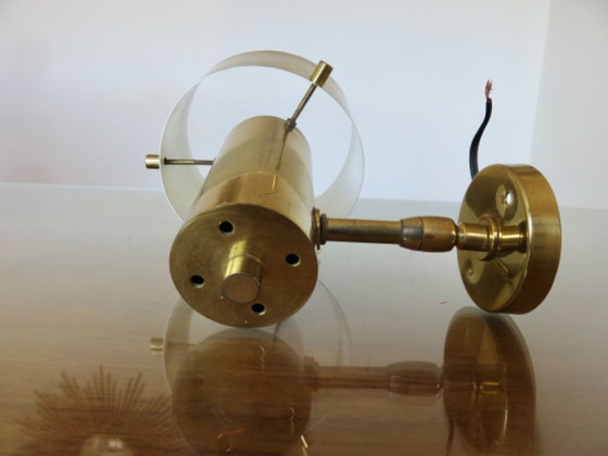 Image 1 of Dänische Wandleuchte aus massivem Messing von Jo Hammergorg, 1970er Jahre