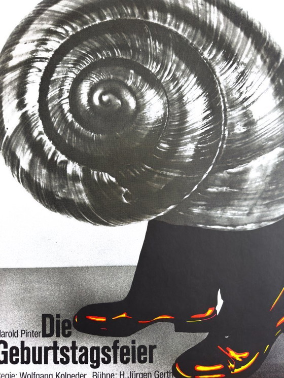 Image 1 of 🎭Die Geburtstagsfeier – c.1970 – Original Poster by F+R Grindler for Tübinger Zimmertheater | 84 × 59 cm | West Germany