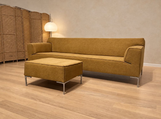 RÉCEMMENT REMBOURRÉ Design on Stock Bloq Canapé 4 places + GARANTIE, Canapés 3 places, Autre, Métal, Jaune (photo 3 sur 11)