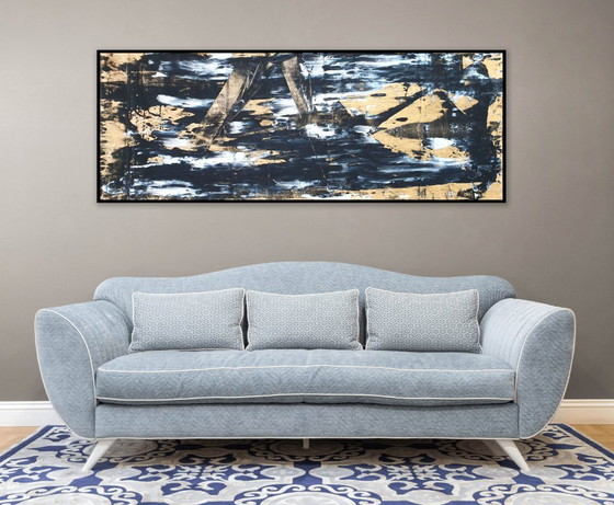 Jürgen Angeler - Gouden Barrière, Schilderijen & Tekeningen, Canvas, Zwart, Abstract (foto 4 van 14)