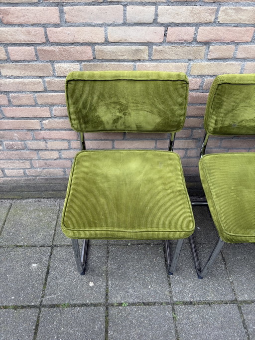 ⭐️🪑6 Cordstühle mit verchromtem Rohrgestell ⭐️