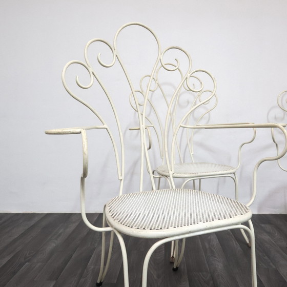 Image 1 of Lio Carminati tuinstoelen, 4 stuks, jaren 50 design, moderne antiek