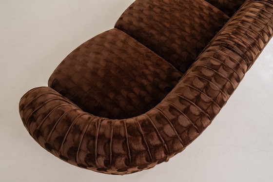 Image 1 of Canapé modulaire italien en velours marron