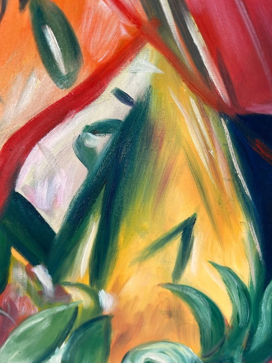 Image 1 of Frans Marc - In the Rain. Hand-painted artwork on canvas (delivered rolled up)