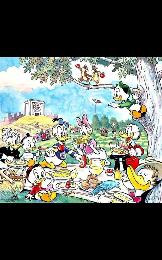 Disney Patrick Block - Edizione Limitata 42/50 - A Duckberg Picnic, Stampe artistiche, Carta, Multicolore (foto 5 di 5)