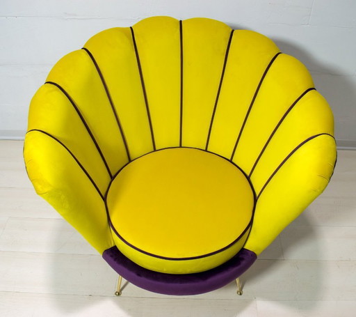 Radice & Minotti Mid Century Moderne Italiaanse Fluwelen Fauteuil, 1950