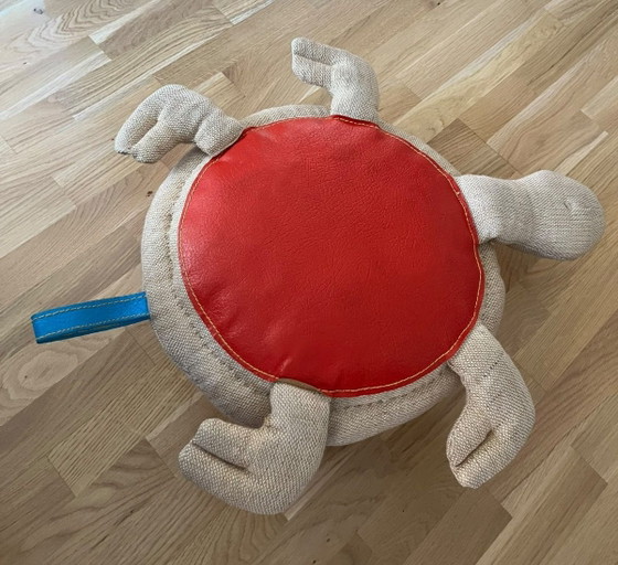 Renate Müller Schildpad, Hockers en poefs, Leer, Textiel, Beige (foto 5 van 5)