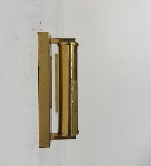 Coppia di lampade da parete vintage moderne regolabili, ottone, Francia 1970