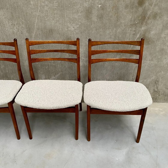 Image 1 of 4 chaises de salle à manger vintage Topform en palissandre, années 1970