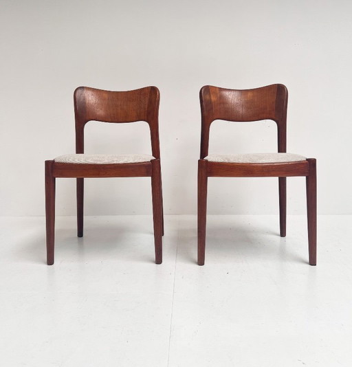 Juego de sillas Ole retapizadas de Niels Koefoed (2), años 60