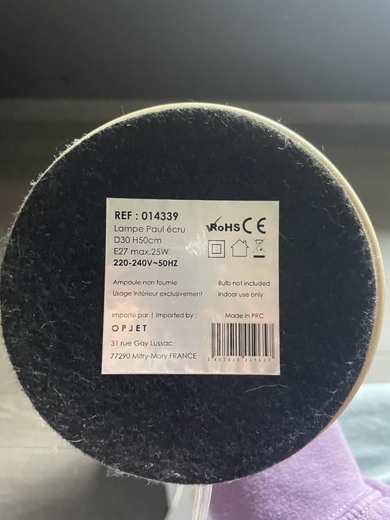 Image 1 of Lampe Paul Ecru