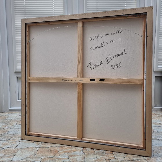 Image 1 of Frances Eckhardt - figurative painting mysterious figure 90x90 cm modern art hand-painted