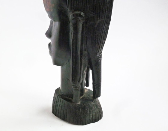 Image 1 of African sculpture in ebony wood, woman's head