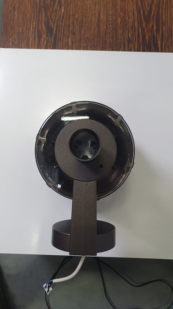 Image 1 of Applique murale vintage Hoffmeister en verre fumé brun, style années 70, époque spatiale