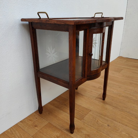 Image 1 of Meuble à thé/meuble d'appoint ancien avec plateau amovible.