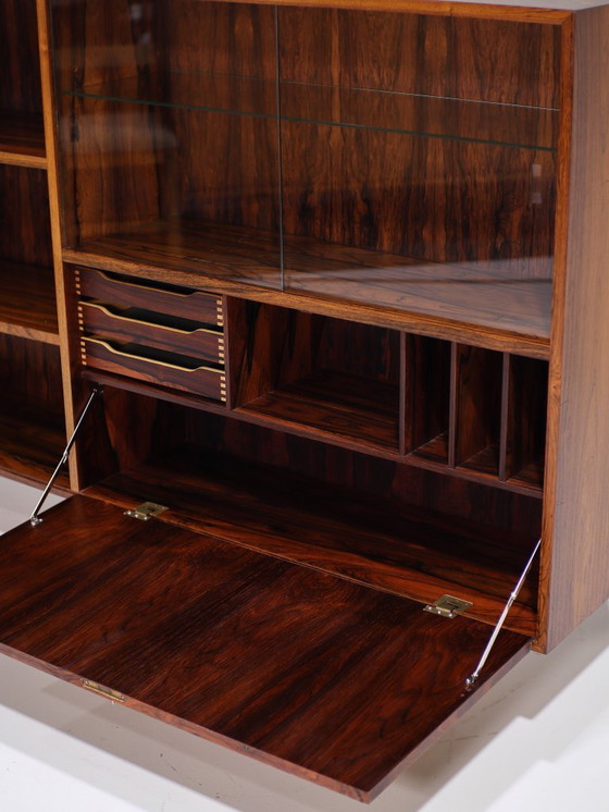 Image 1 of Palissander boekenkast wandkast vintage Deens