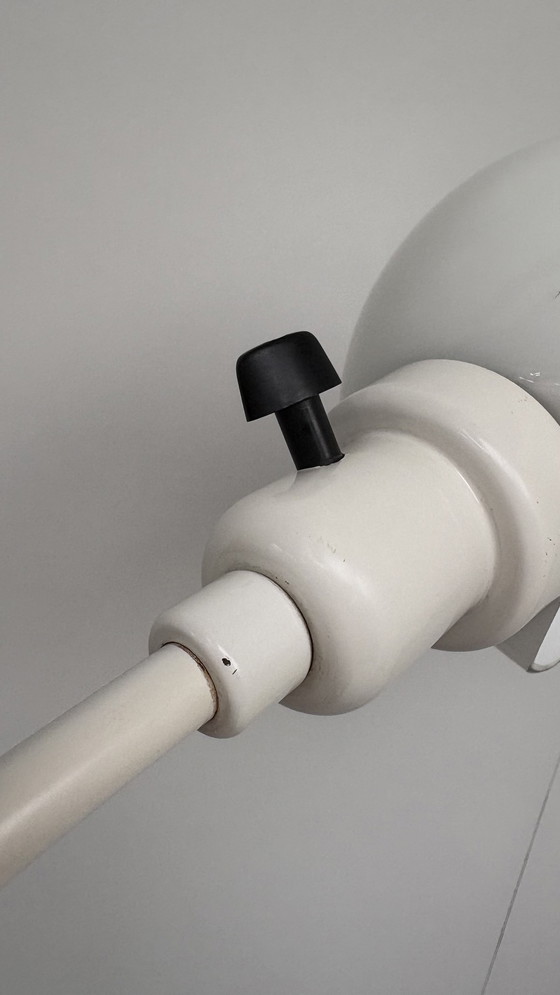 Image 1 of Lampada da parete vintage di design bianco Vetro metallico Vetro lattiginoso