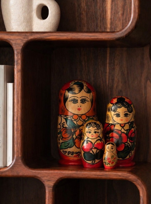 Set of 4 traditional Russian dolls or matryoshka dolls