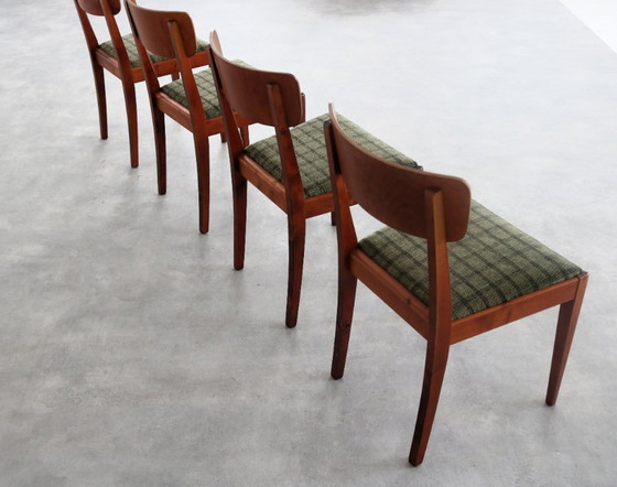 Image 1 of 4x Vintage Edsbyn Eetkamerstoelen