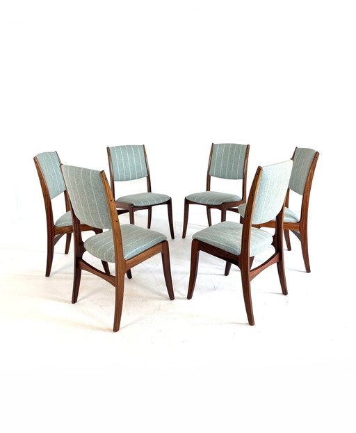 6x vintage Danish dining room chairs, Skovby Furniture Factory '70