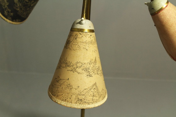 Image 1 of Italienische Stehlampe aus Messing mit drei Leuchten, 1960er Jahre