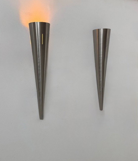 Image 1 of Paire d'applique vintage, métal, France 1980