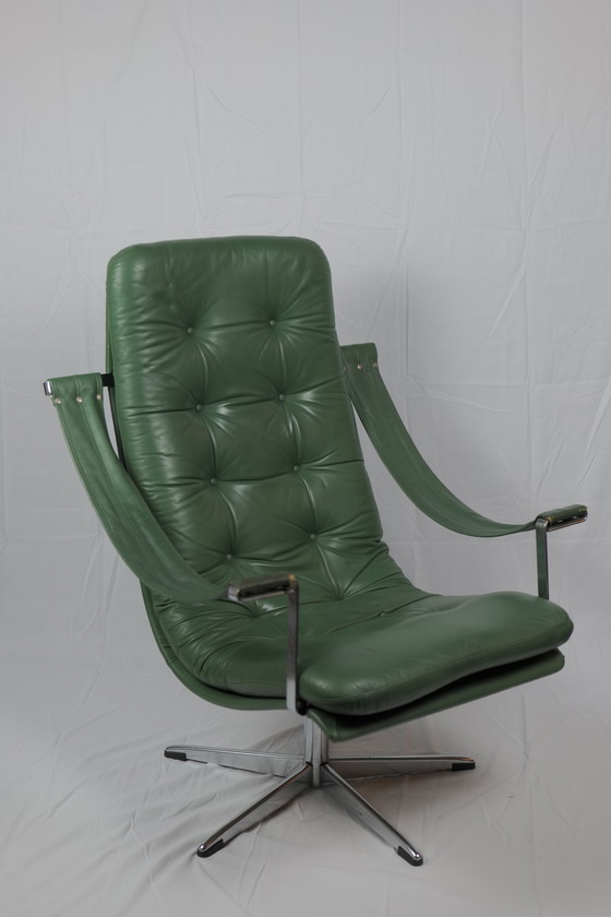 Image 1 of Artifort | Geoffrey Harcourt | Poltrona in pelle, sedia anni '60, metà secolo