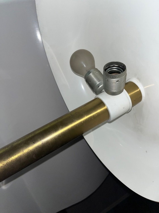 Image 1 of Vintage Brass Mushroom Lamp – Space Age – 1970s