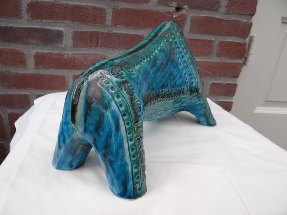 Jema Holland Stier 79, Großer modernistischer Retro-Kunst-Keramikstier – Bildhauerei, Ceramic (photo 8 of 15)