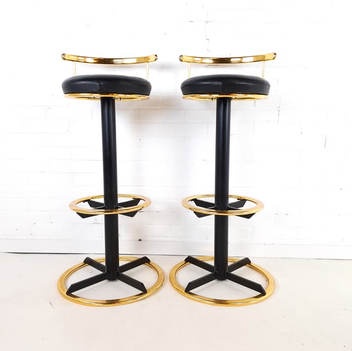 2x Vintage Barkruk Italiaans Design