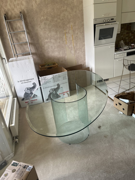 Image 1 of Mesa de cristal FIAM original – diseño italiano