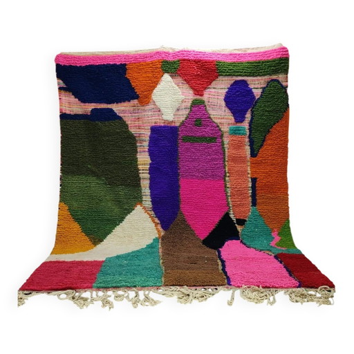 Berber Boujaad vloerkleed uit Marokko van wol – 290 × 220 cm – abstract design