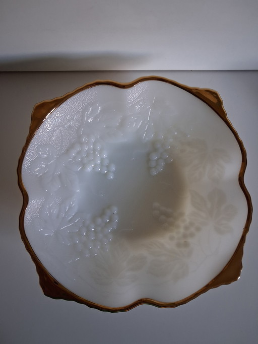Pedestal dish, milk glass from Anchor Hocking