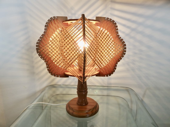 Image 1 of Lámpara escandinava de alambre y madera de los años 60 y 70