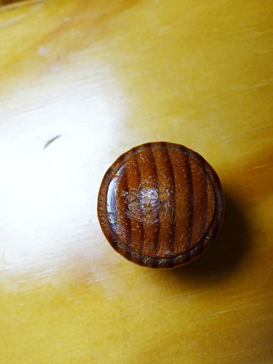 Image 1 of Vintage countertop bread box in varnished pine wood, 1970s-1990s