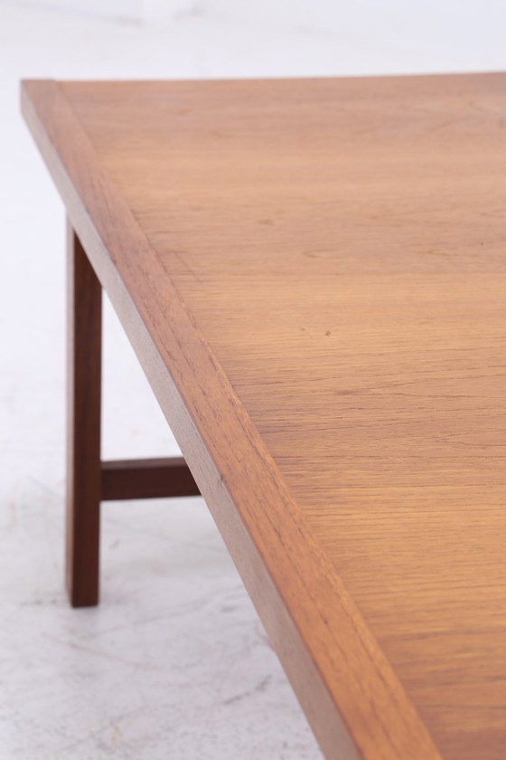 Image 1 of Beautiful vintage teak coffee table | Mid - Century side table Telephone table 60s retro living room #09-04