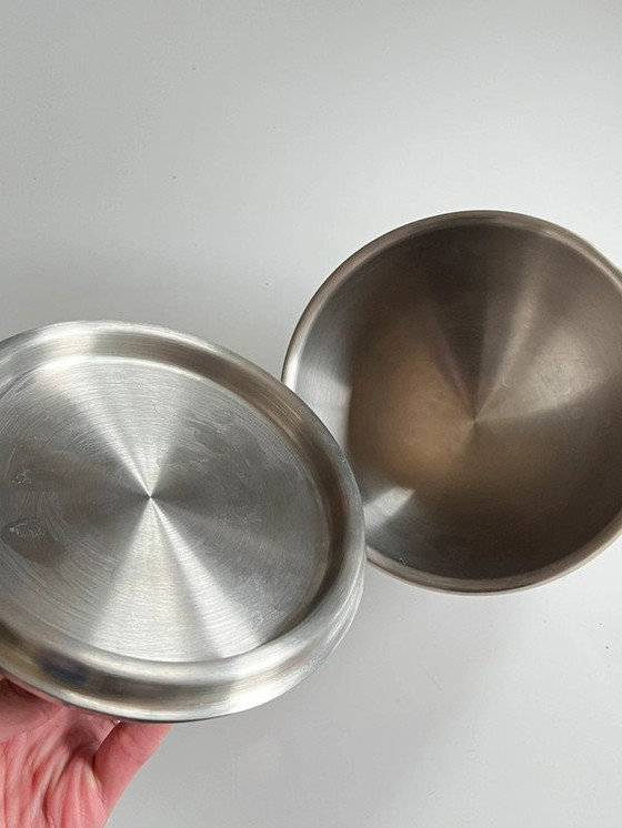 Image 1 of Vintage Ice Bucket Bowling Ball Chrome - 70's