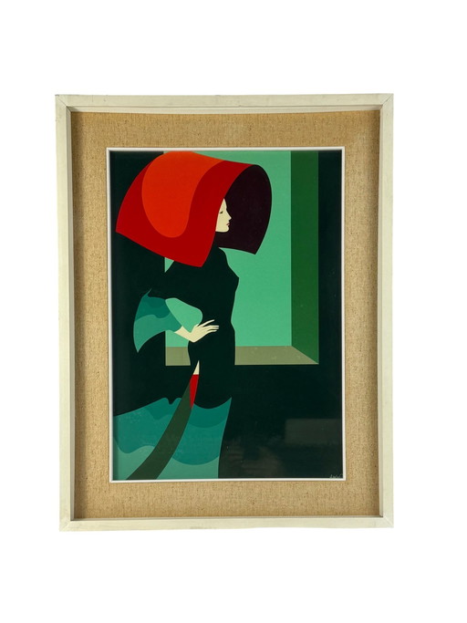 Amleto Dalla Costa, Original Serigraph Framed, Milan Italy 1980s