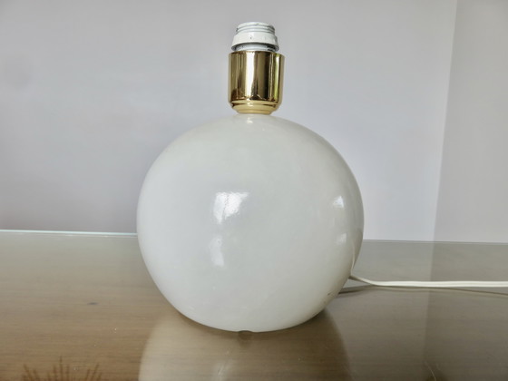 Image 1 of Alabaster Lamp with Double Lighting, "Boule" Shape, 1970