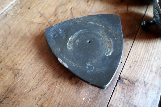 Image 1 of Teiera vintage in ghisa con decorazione a rilievo, stile giapponese Tetsubin, con sottopentola - 2C31