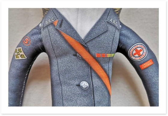 Image 1 of Red Cross Nurse Gift Art Doll | WW2 Nurse Gift Collectible | Red Cross Nurse Office Decor | WW2 Medical History Gift