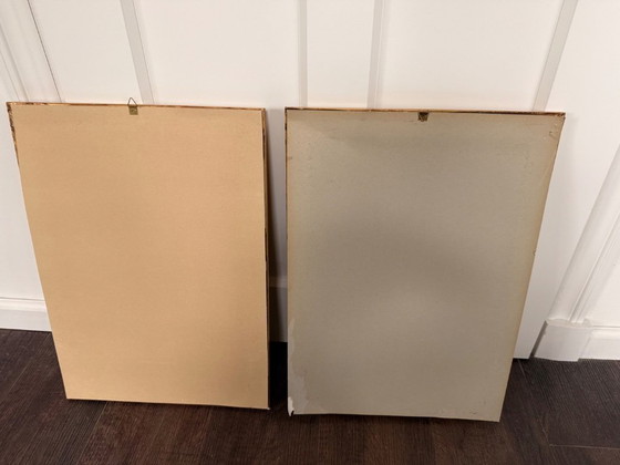 Image 1 of 2 cadres anciens en bois doré orné, de style Louis XVI