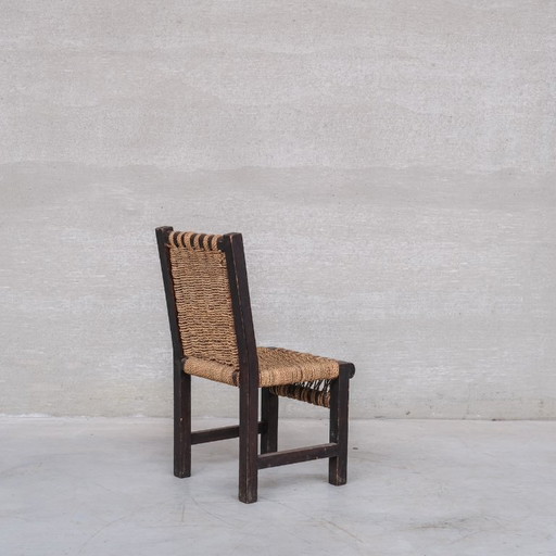 Set di sei sedie da pranzo francesi in stile Art Déco attribuite a Francis Jourdain