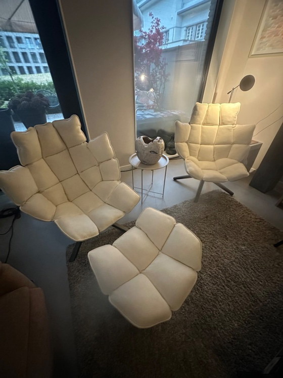 Sillones Husk de B&B Italia + Otomana + Juego adicional de fundas – Wool, Metal (photo 5 of 5)