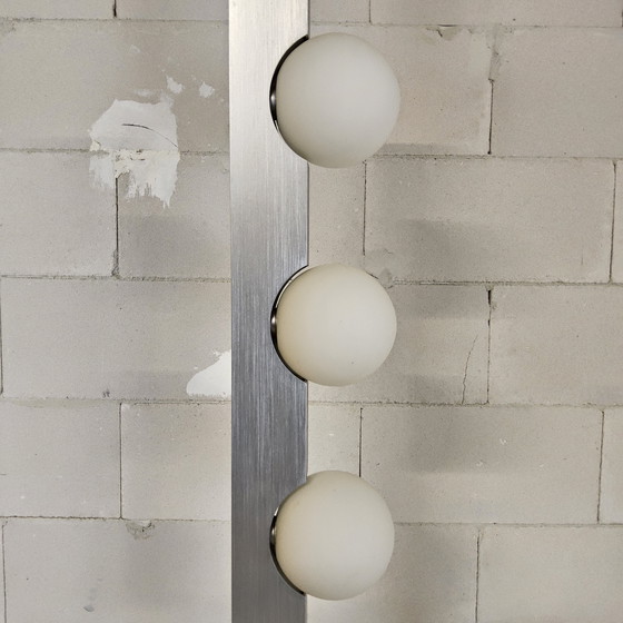 Image 1 of Unique vintage space age style chrome floor lamp (Massive) globe lamp