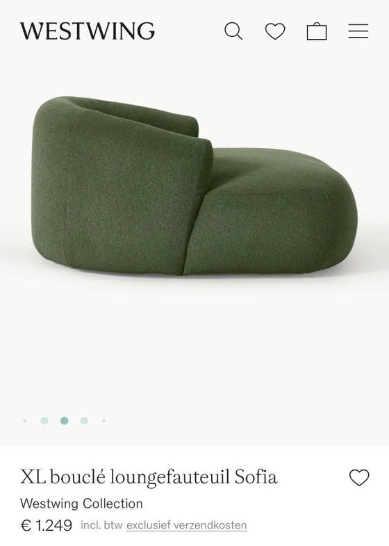 Image 1 of Divano/poltrona Westwing XL di colore verde