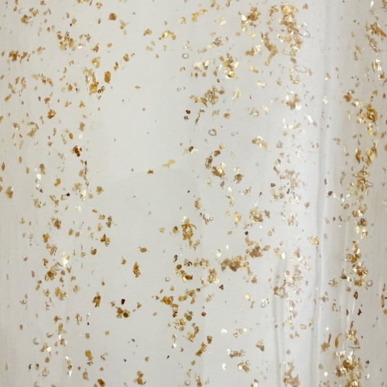 Image 1 of Coppia di applique moderne del XX secolo in vetro di Murano satinato e foglia d'oro